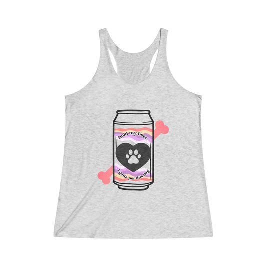 Hold My Beer Tri-Blend Racerback Tank