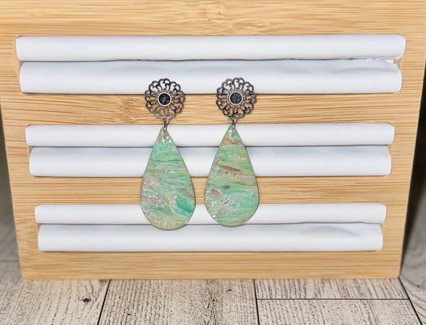 Seafoam Opal Earrings