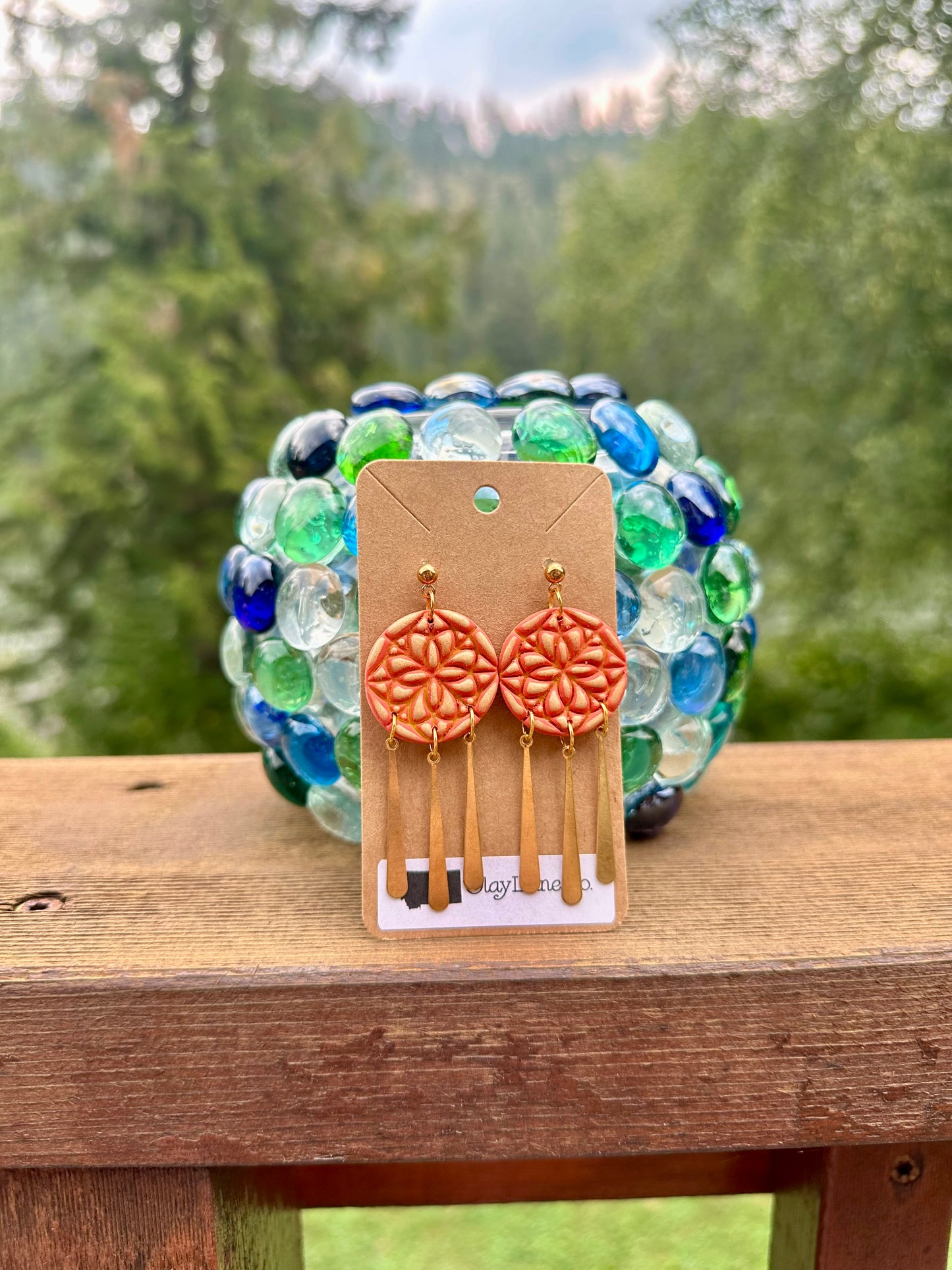 Boho Orange Earrings