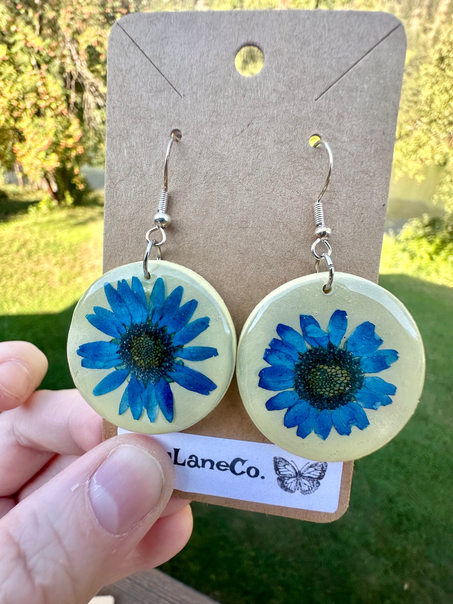 Blue Daisy Earring