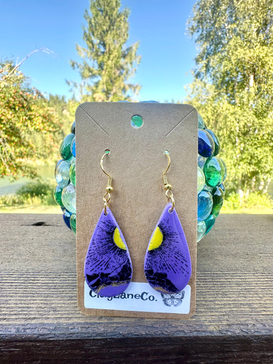 Purple Sun Earring