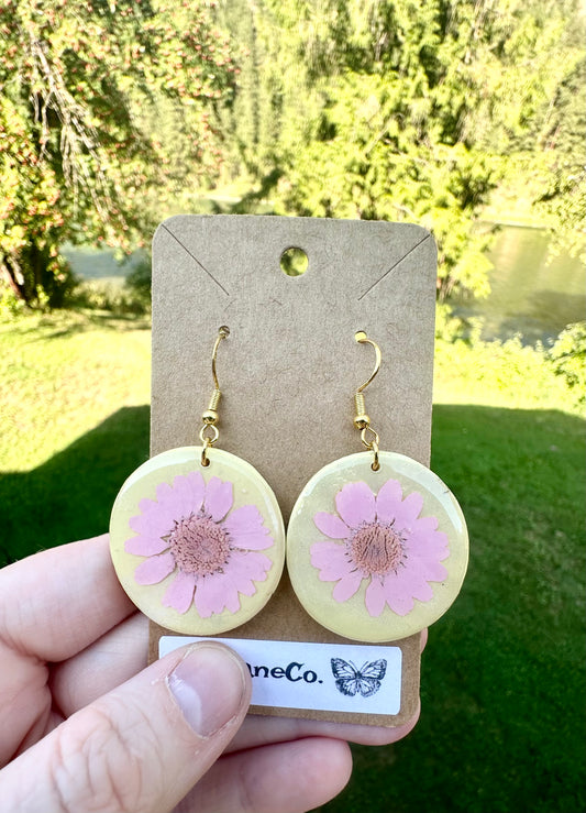 Pink Daisy Earring