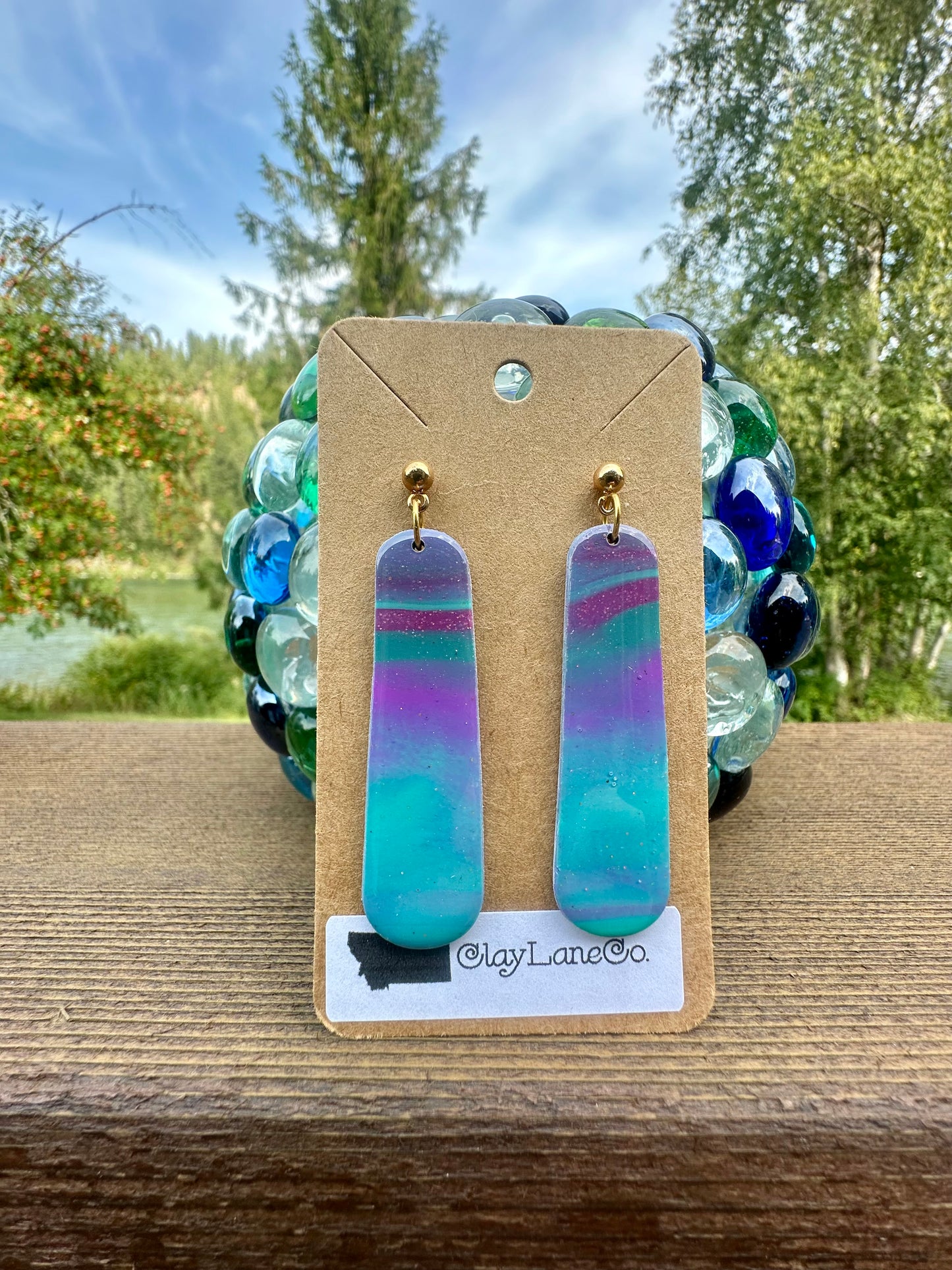 Northern Lights Dangle Studs