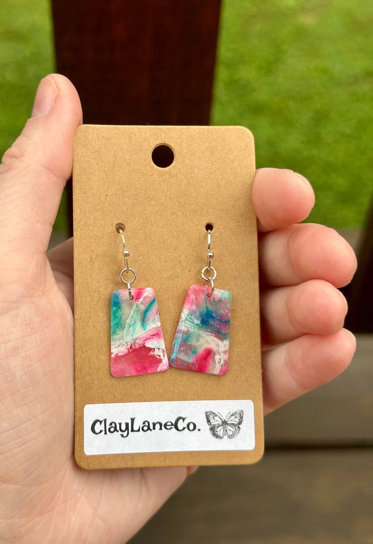 Pink & Blue Earrings