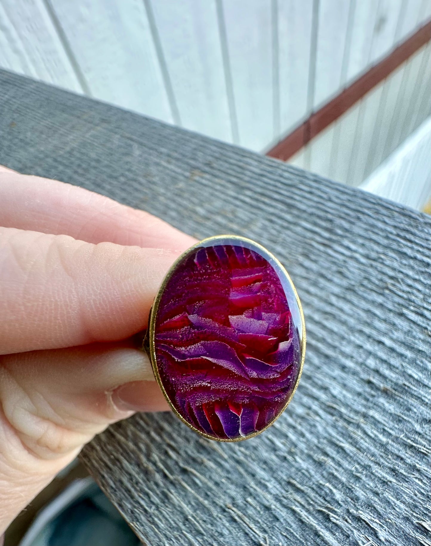 Purple and Red Ring