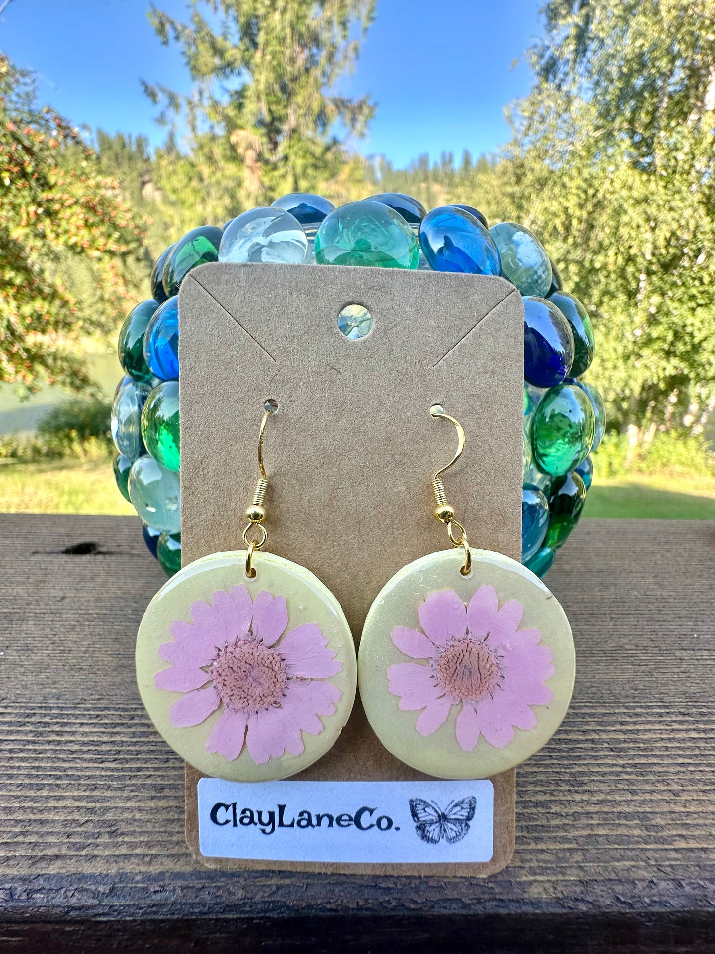 Pink Daisy Earring