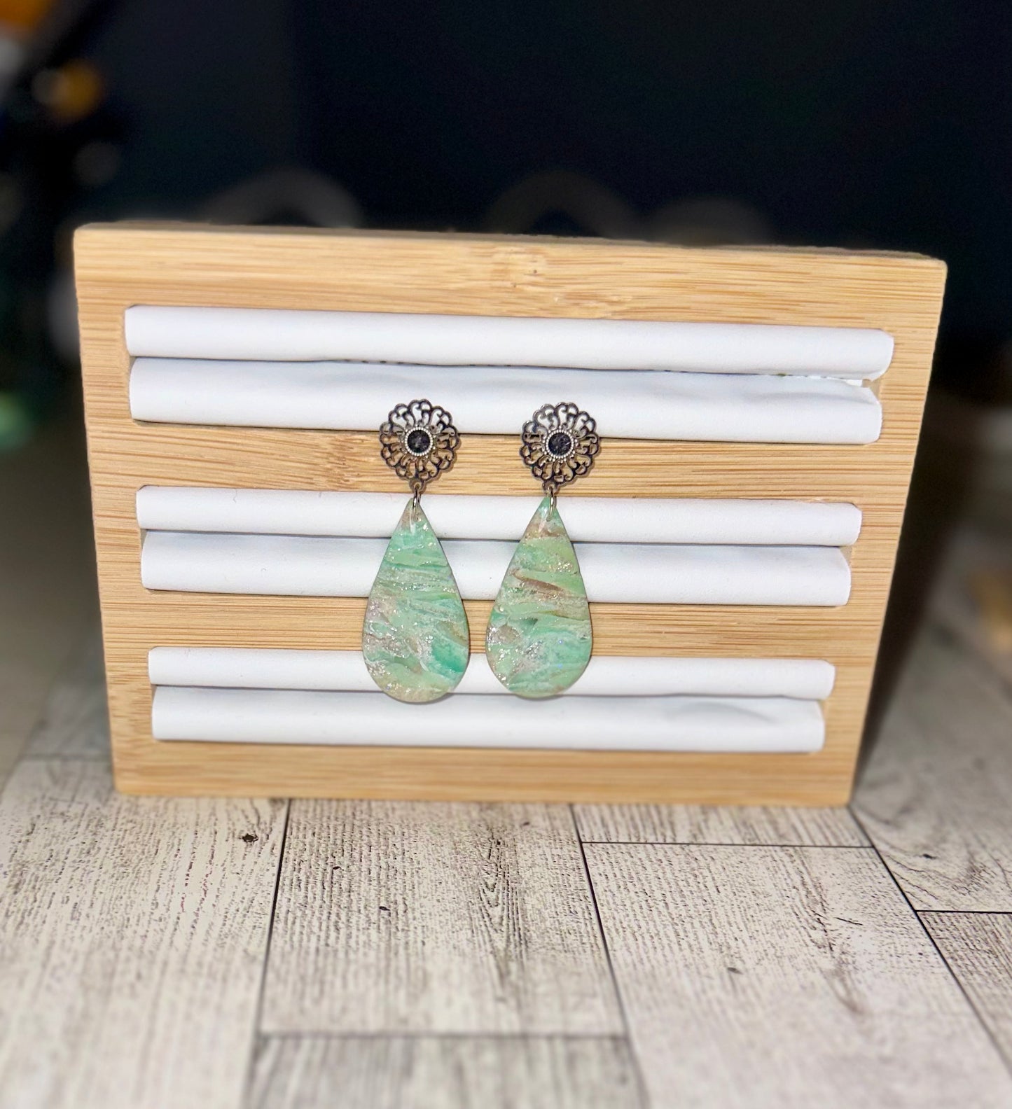 Seafoam Opal Earrings