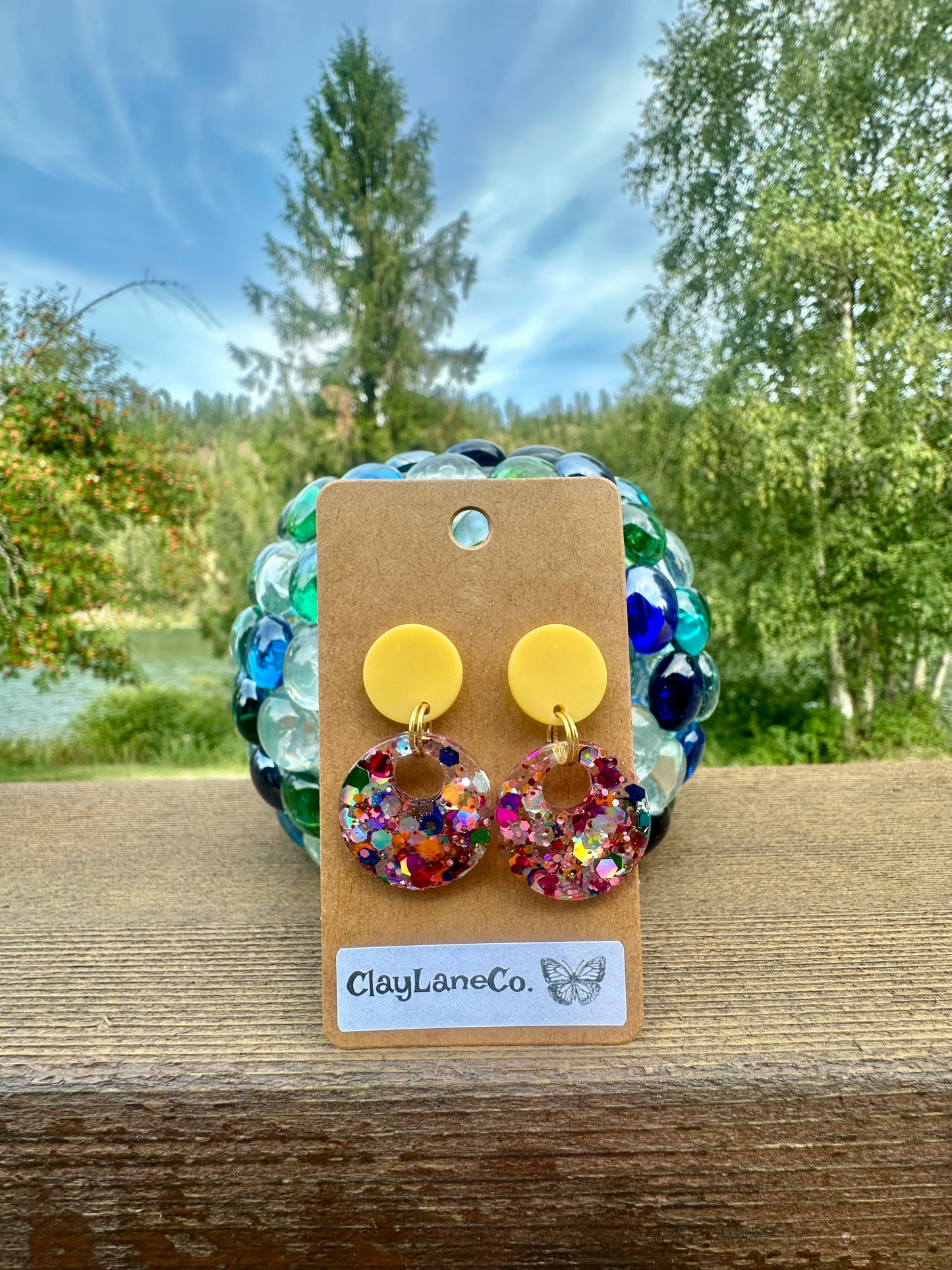 Yellow Rainbow Earrings