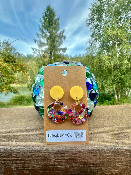 Yellow Rainbow Earrings